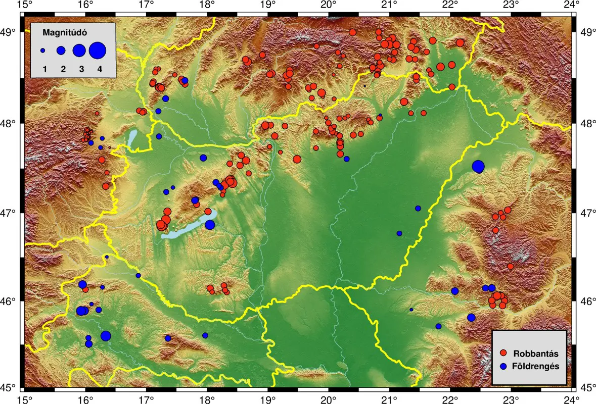 Több mint 200 földmozgást regisztráltak júliusban a Kárpát-medencében