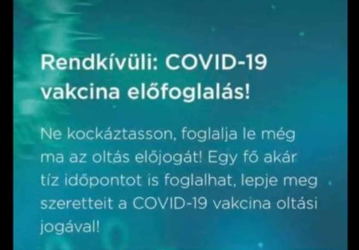 5000 forintért kínáltak előfoglalást koronavírus elleni oltásra