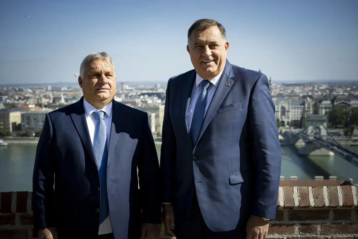 Ma is volt jövés-menés a Karmelitában: Orbán a boszniai szerb elnökkel tárgyalt