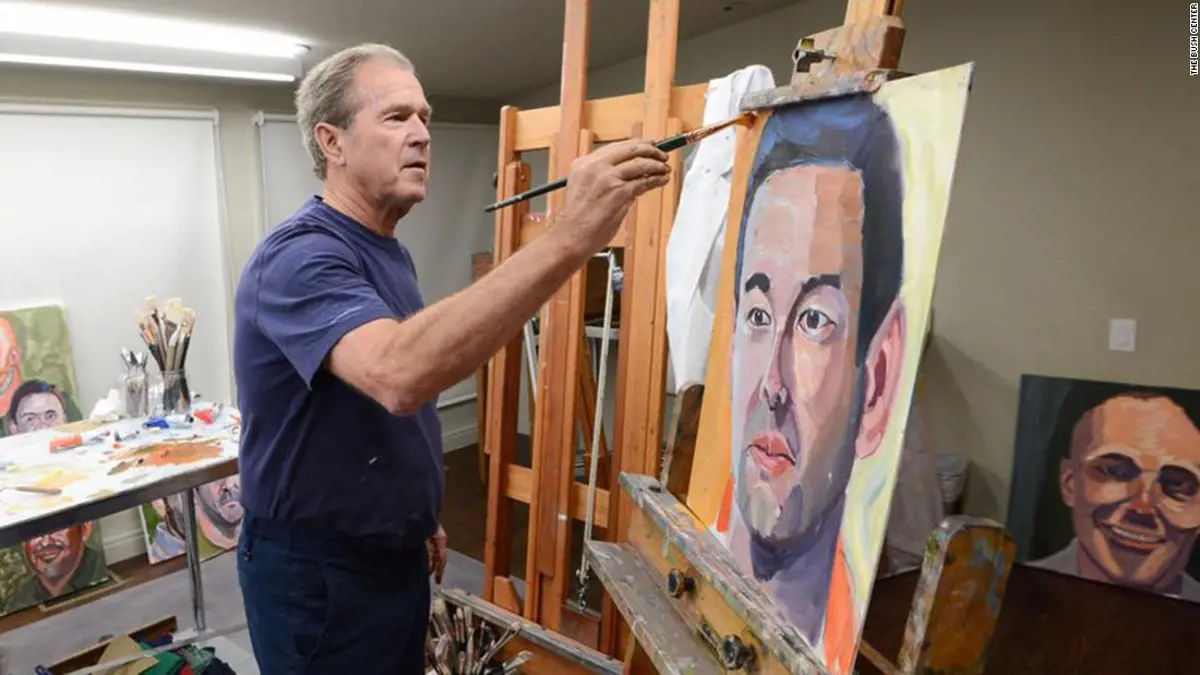 Bush megfestette az általa indított háborúkban sérülést szenvedett katonákat, kiállítás nyílik belőle