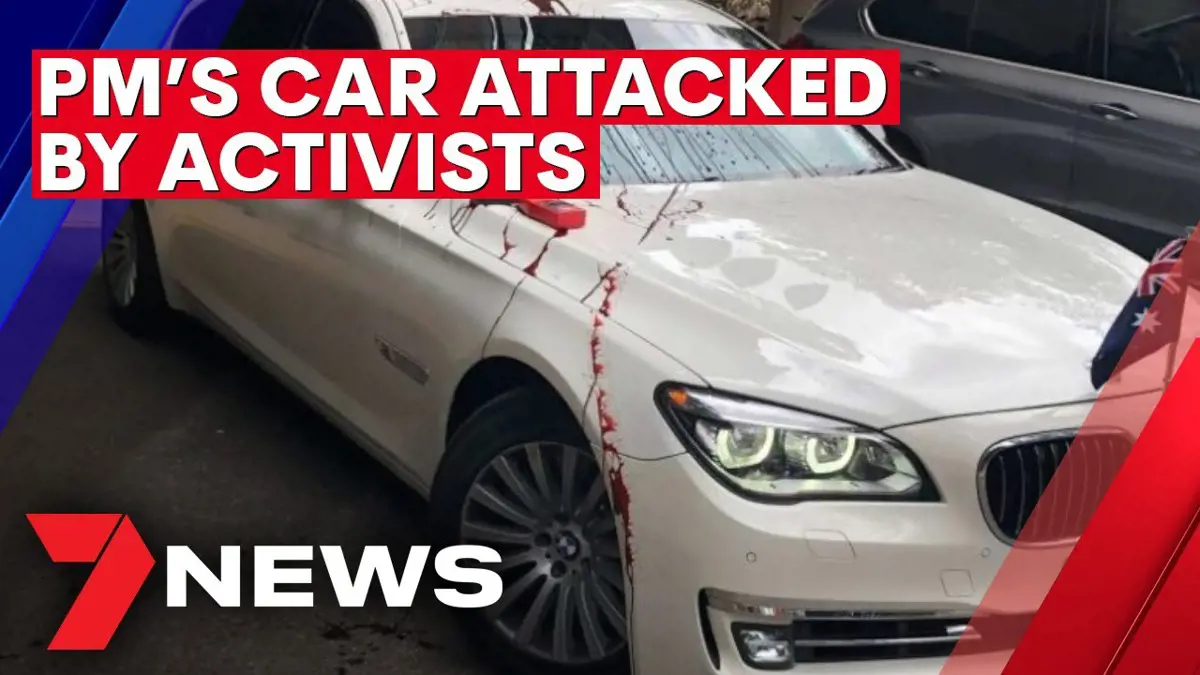 Leöntötték piros festékkel az ausztrál miniszterelnök gépkocsiját