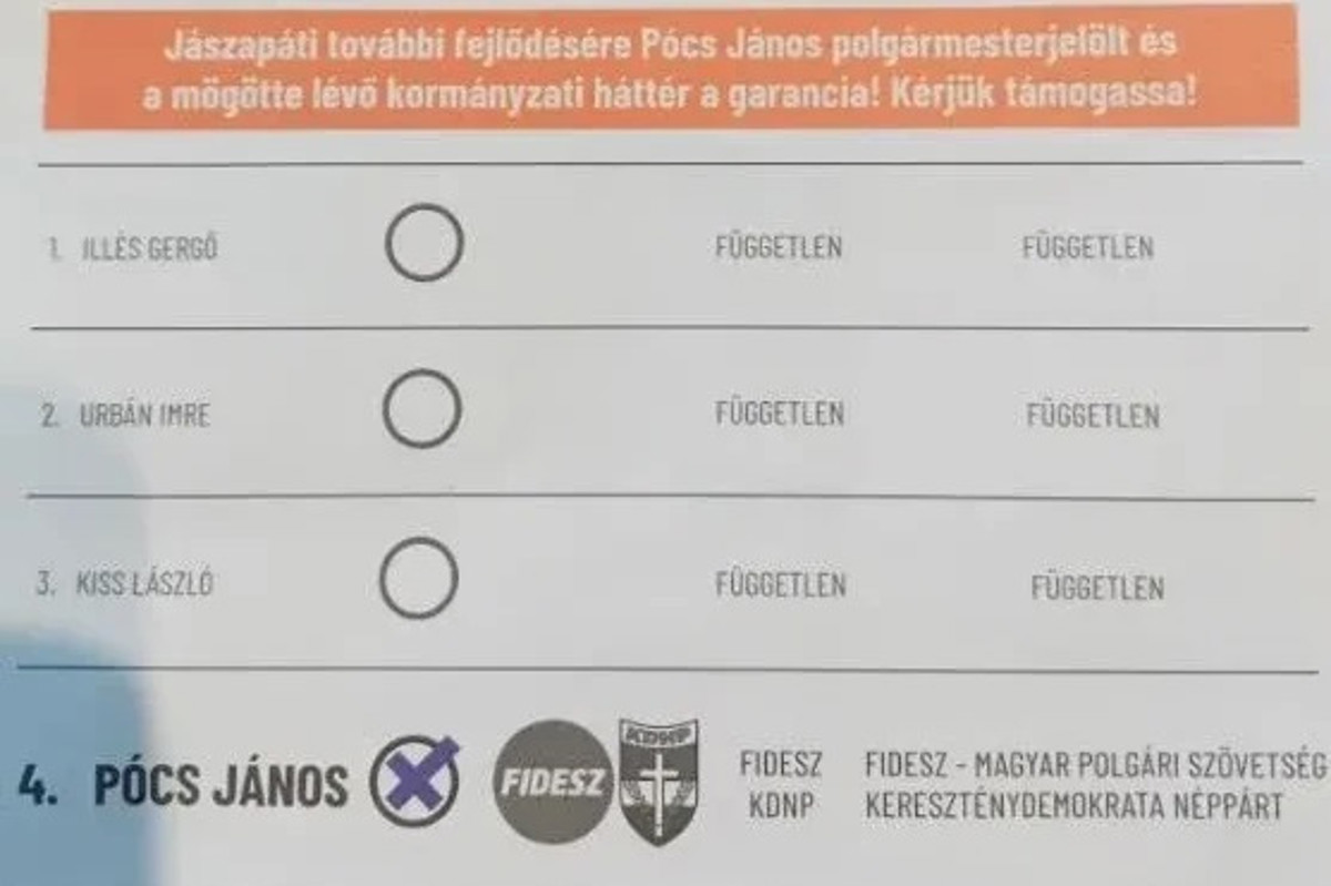 Kitöltött választási segédlet alapján szavazhatnak a Fideszre a jászapátiak