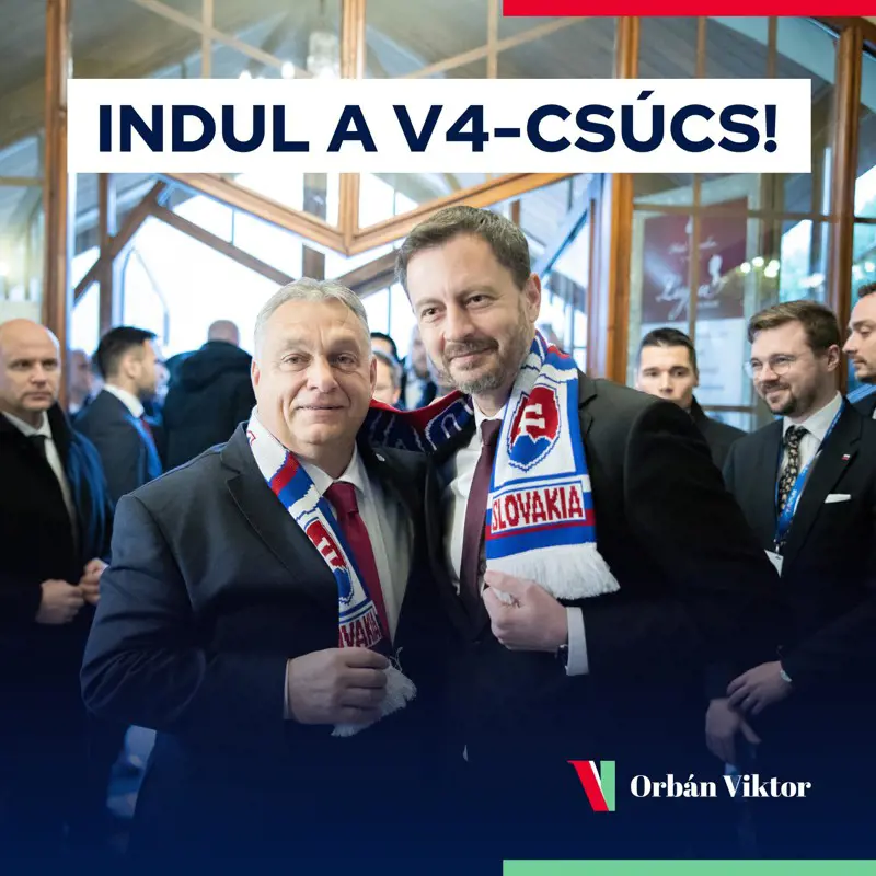 Szlovák zászlós Orbán Viktor: "Magyar-szlovák két jó barát!"