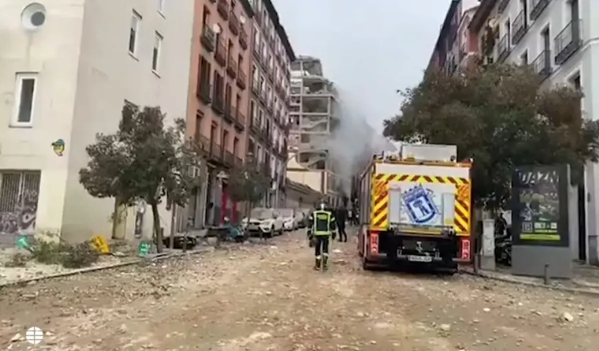 Hatalmas robbanás volt Madrid belvárosában