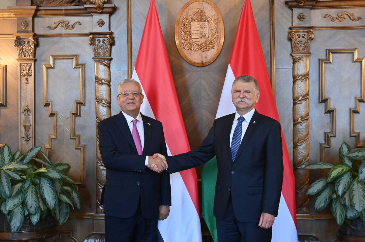 Kövér László az Országházban fogadta az egyiptomi képviselőház elnökét