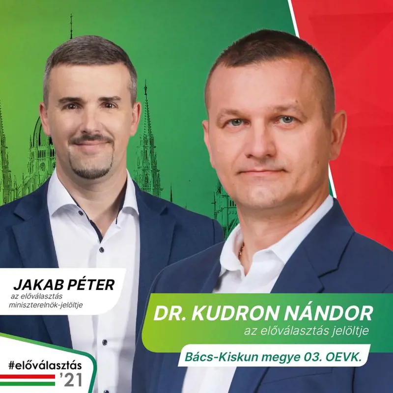 A Jobbik Bács-Kiskun megye 3. számú választókerületében dr. Kudron Nándort támogatja