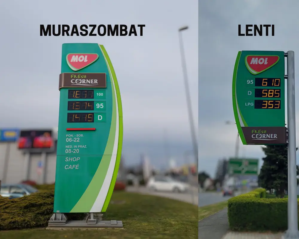 90 forinttal olcsóbb az üzemanyag Szlovéniában a Mol kutakon