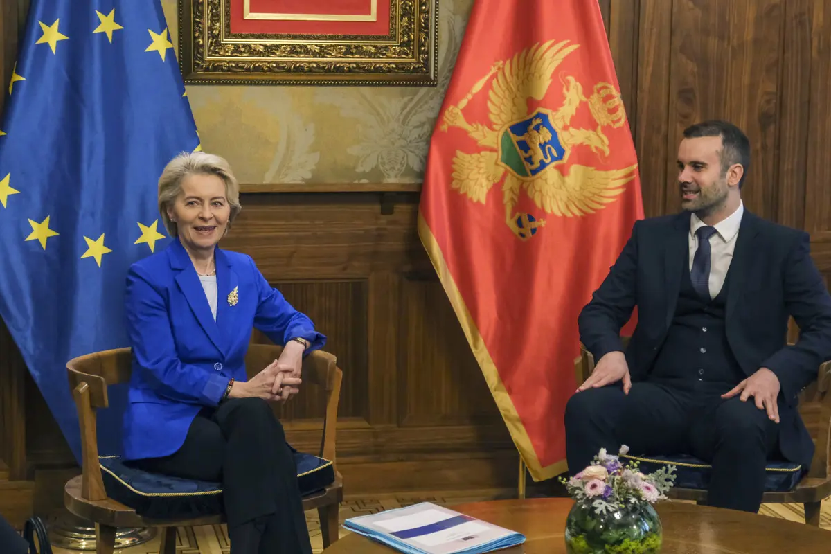 Montenegró már 2030 előtt EU-taggá válhat von der Leyen szerint