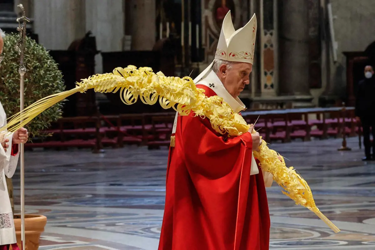 Ferenc pápa virágvasárnap a járvány okozta lelki és gazdasági válságról beszélt