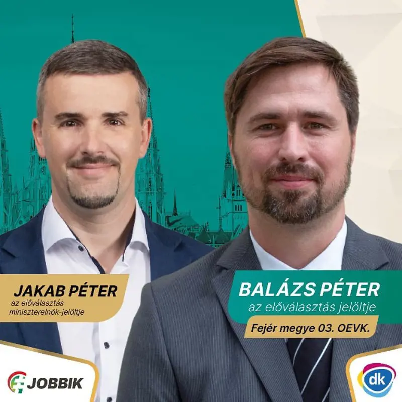 Fejér 3. választókerületében a Jobbik Balázs Pétert, a DK jelöltjét támogatja
