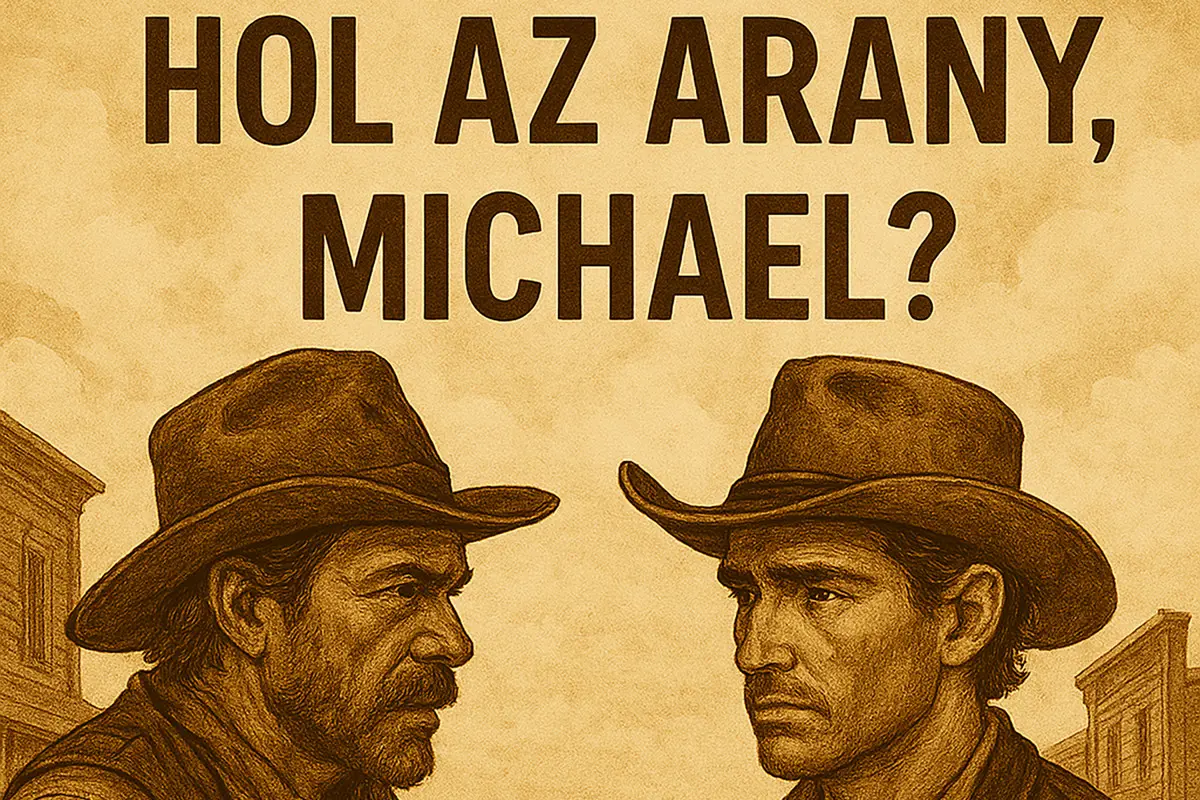 Westernjelenet a parlamentben két karcagi cowboy szópárbajával